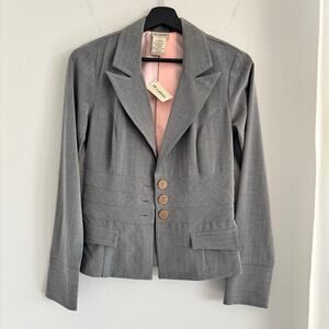 Vintage Y2K DE.CODED. Pin Stripe Blazer Jacket Pink Lining (OG Tags Attached)